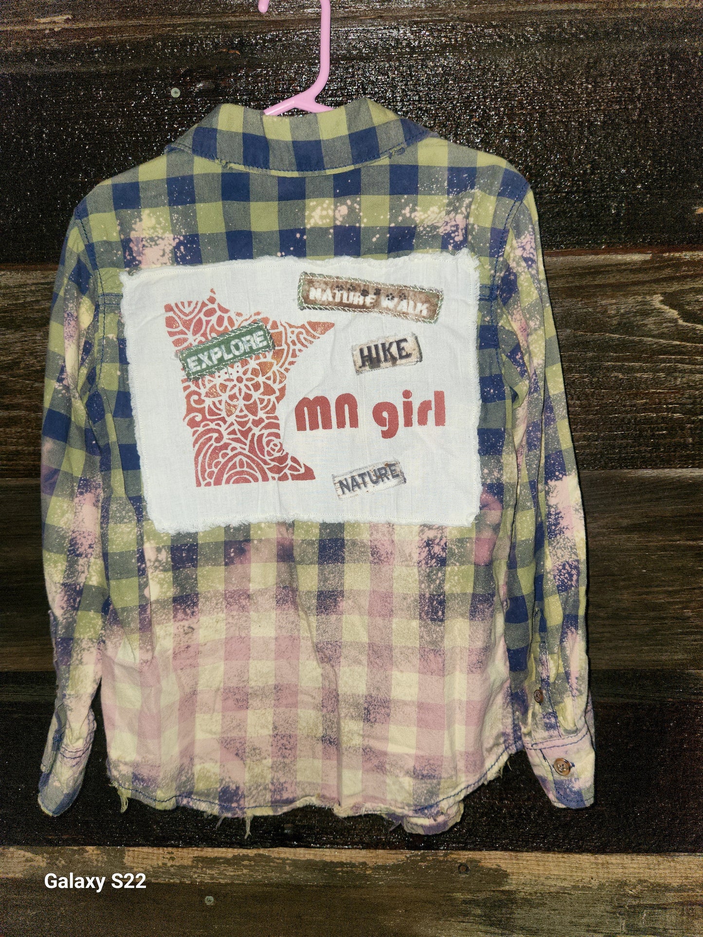 Long Sleeve - Green Blue Flannel Child - Size 6