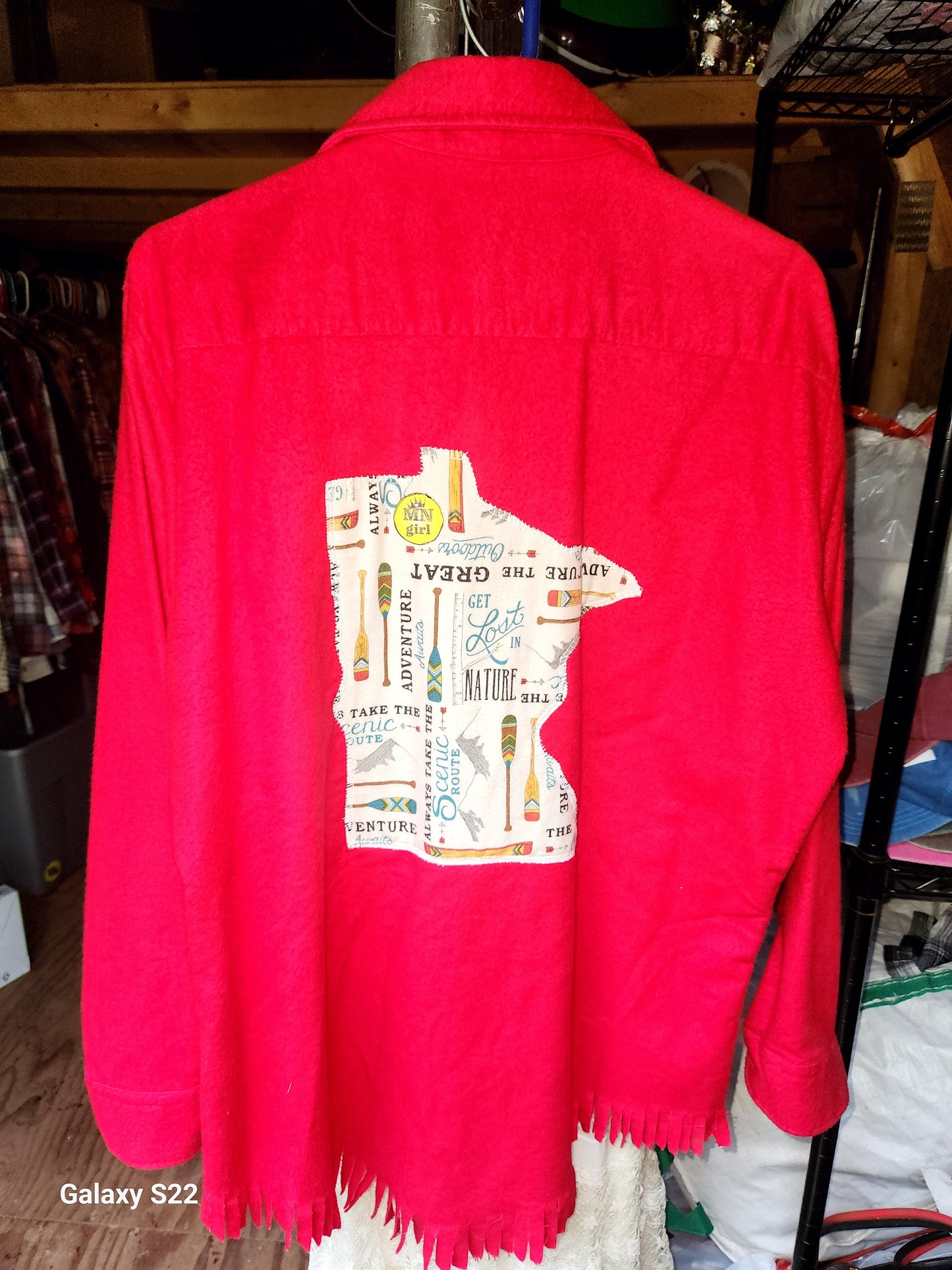 Wool flannel Minnesota Red