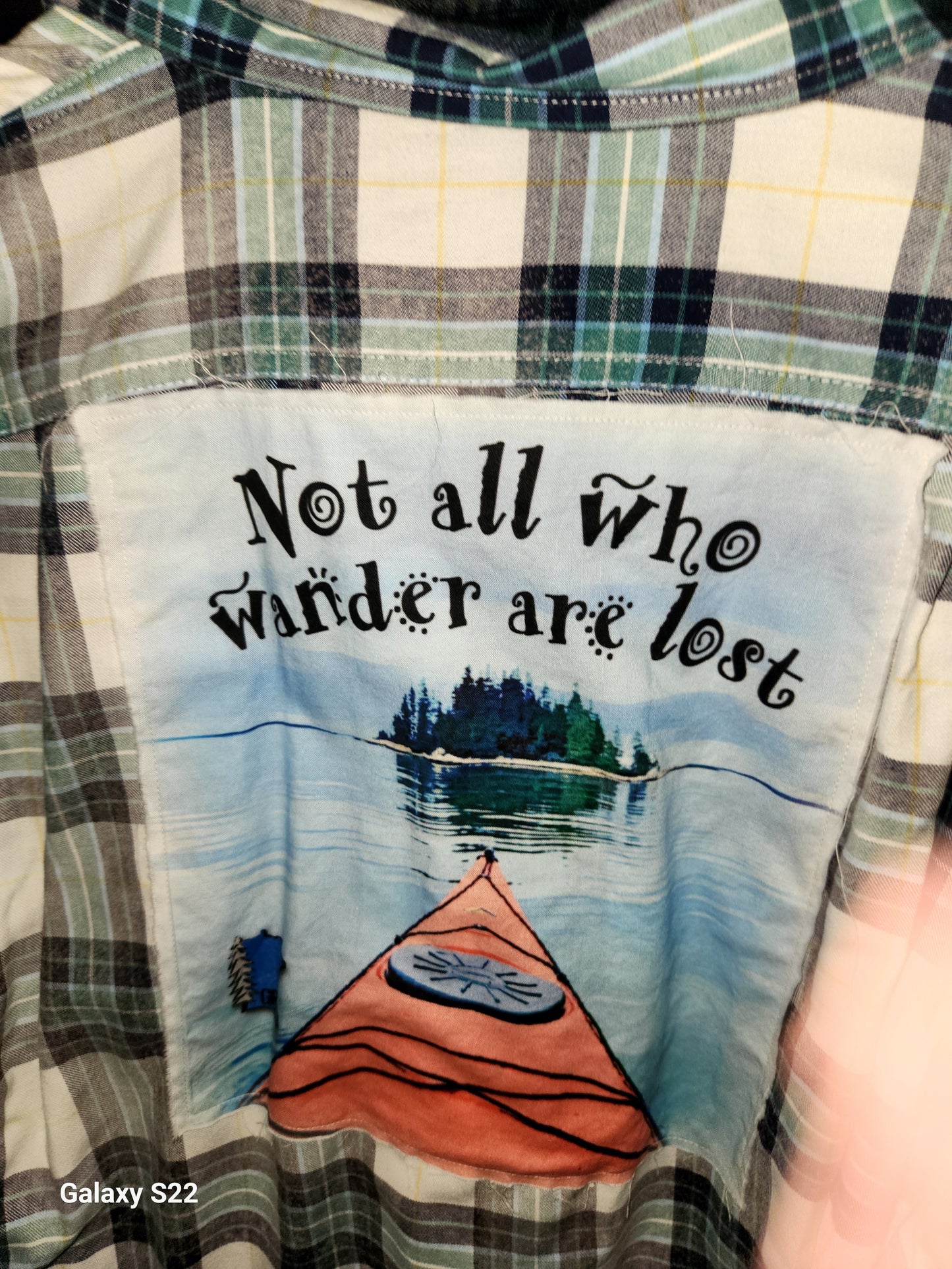 Not all who wander are lost plaid handcrafted