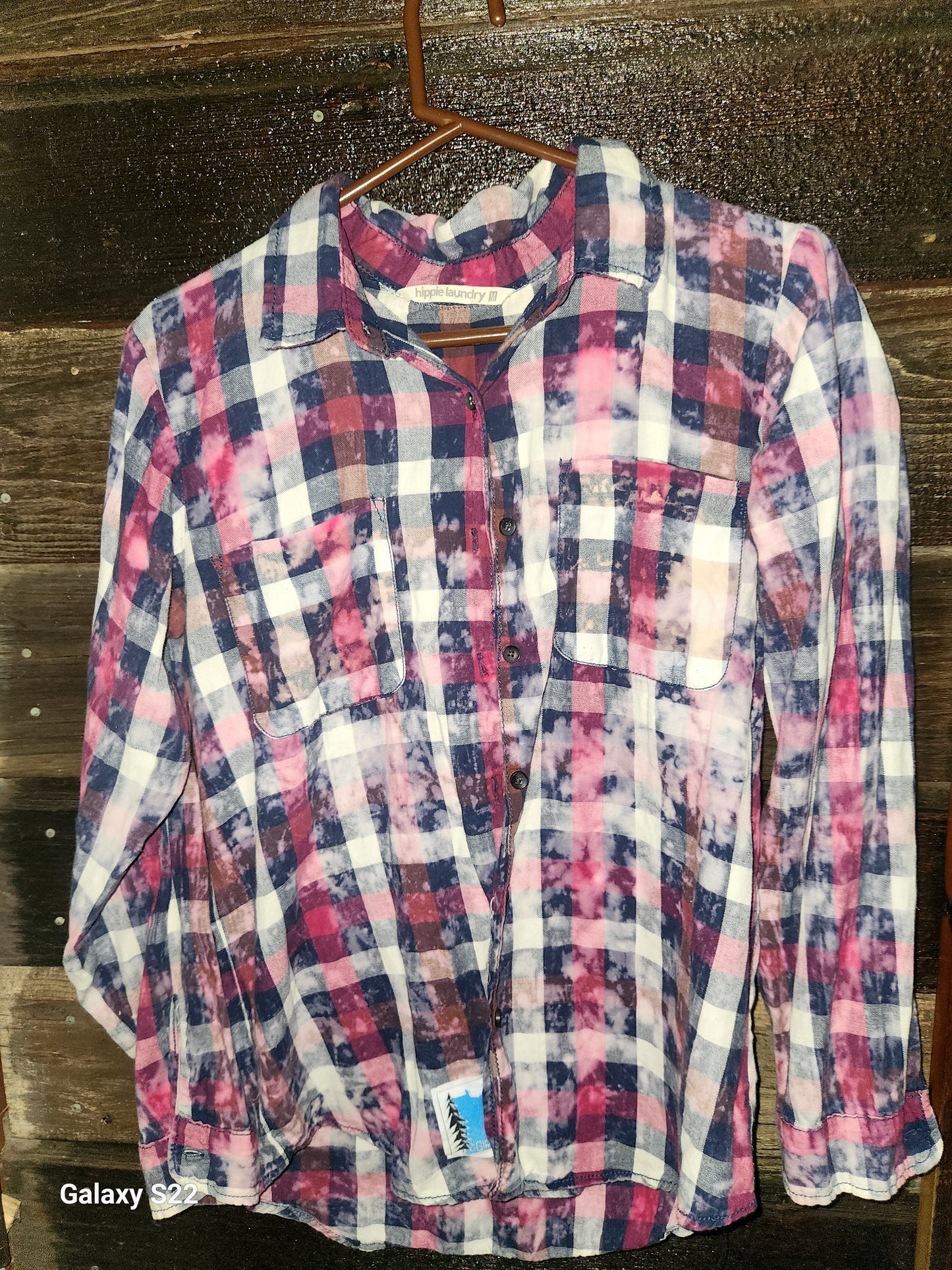 Pink, Blue White Flannel Long Sleeve