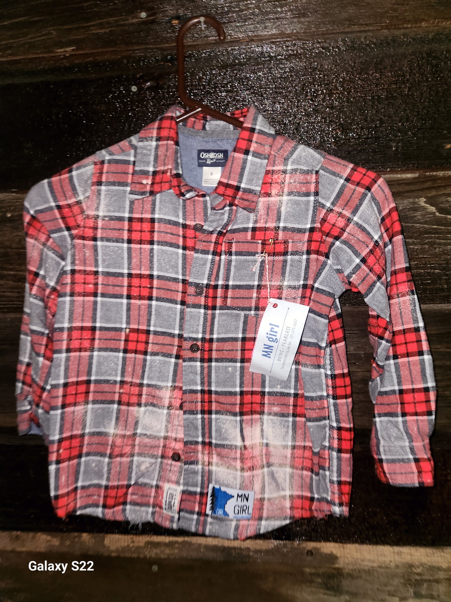 Child - Size 6 Red Grey, and Black Flannel